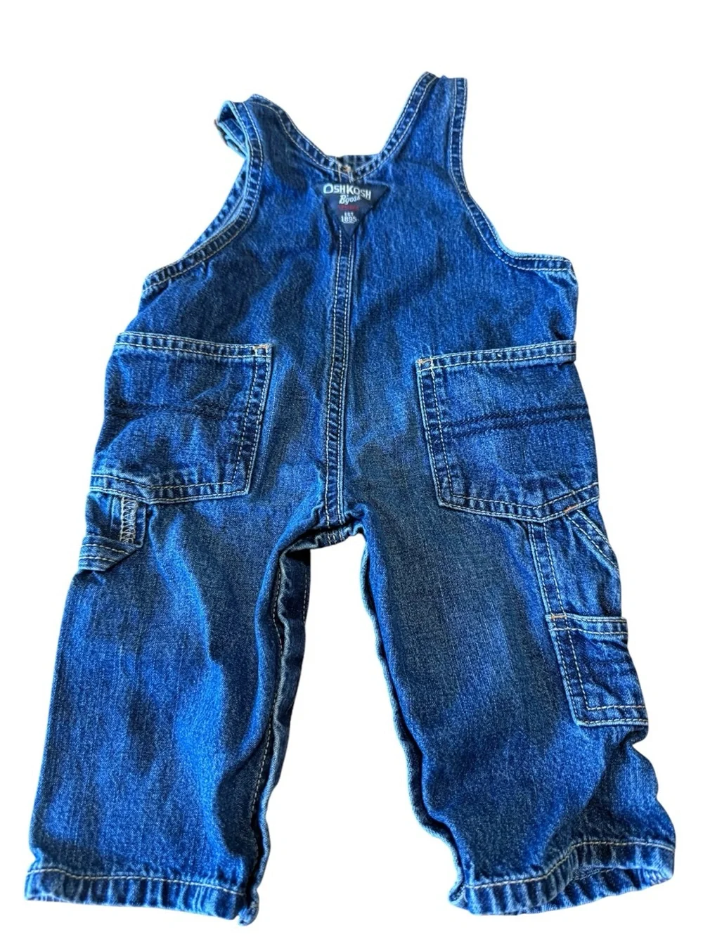 Oshkosh Bgosh Baby Overalls Denim Size 6 Months Carpenter Blue Jean